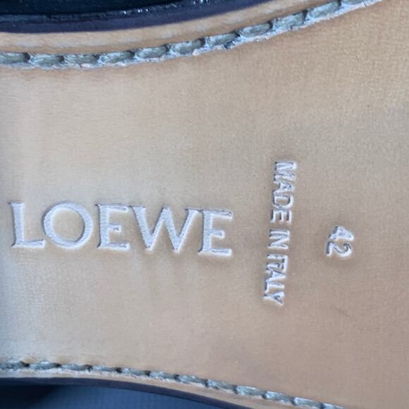 LOEWE Size 9 Campo Black Silver Harness Leather Pull On Boots - Picture 7 of 9